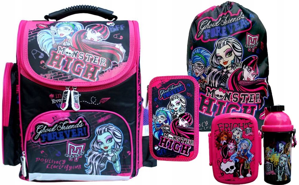 MONSTER HIGH 5w1 TORNISTER PLECAK ERGO lekki 1kg