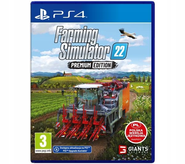 GRA FARMING SIMULATOR 22 PL PS4 PREMIUM EDITION / SYMULATOR FARMY / PS5 /