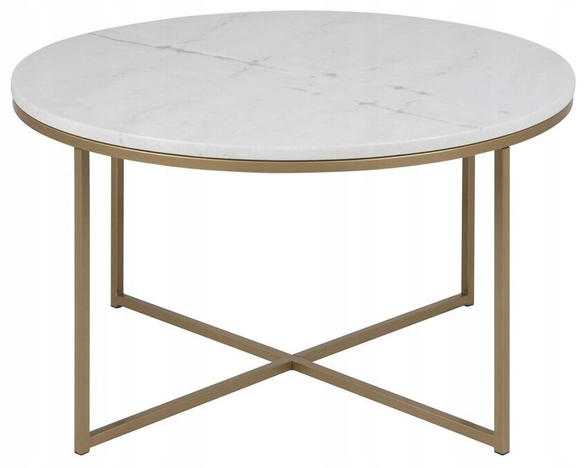 Stół okrągły KIMI kolor biały 80x80 actona - TABLE/COFFE/ACT/KIMI/MARBLEGHW