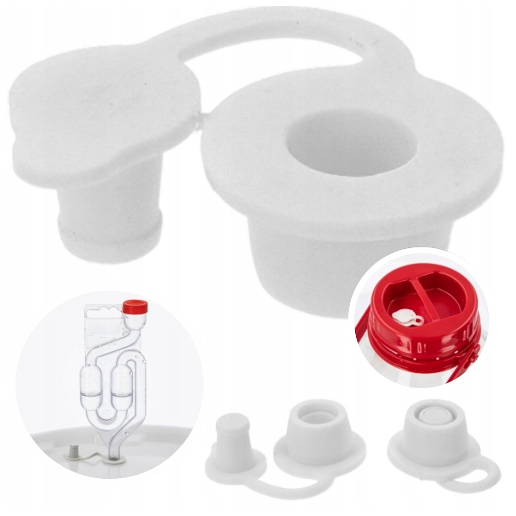 Korek fermentacyjny do pojemnika fermentacyjnego z zatyczką