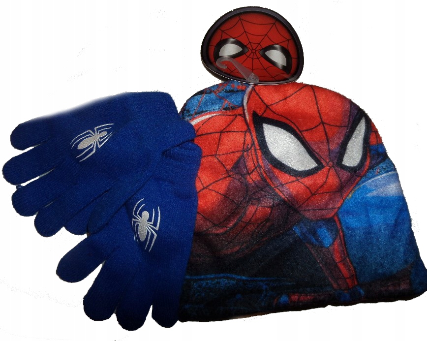 SPIDERMAN Marvel czapka ciepła +rękawiczki 3-5lat