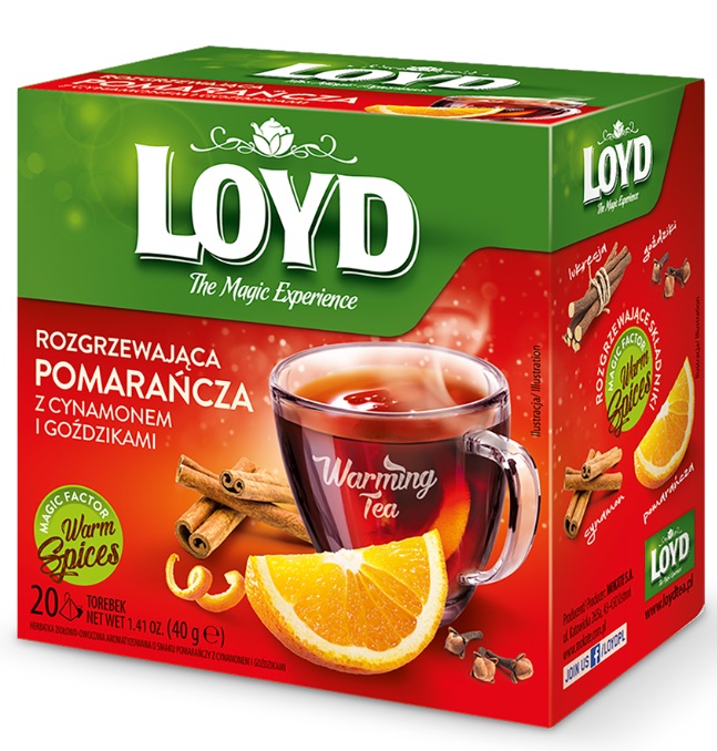LOYD Herbata Rozgrzew. POMARAŃCZA CYNAMON 20 TB