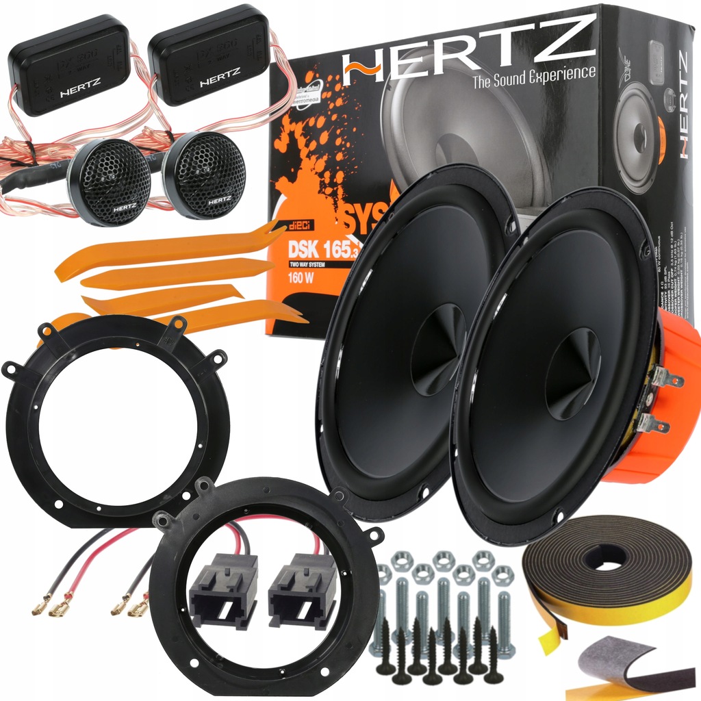 HERTZ DSK165 GŁOŚNIKI CITROEN JUMPY II FIAT SCUDO DRZWI PRZÓD DYSTANSE