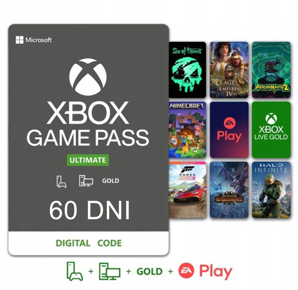 Klucz Xbox Game Pass 1 miesiąc EU KOD BEZ VPN