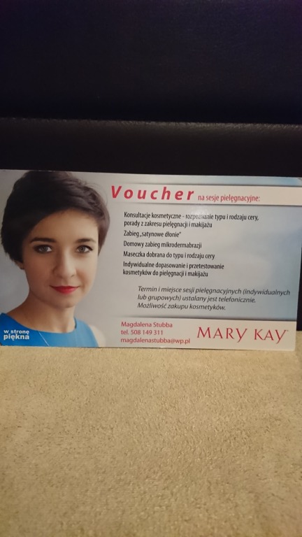 Voucher NA SESJĘ PIELĘGNACYJNĄ MARY KAY