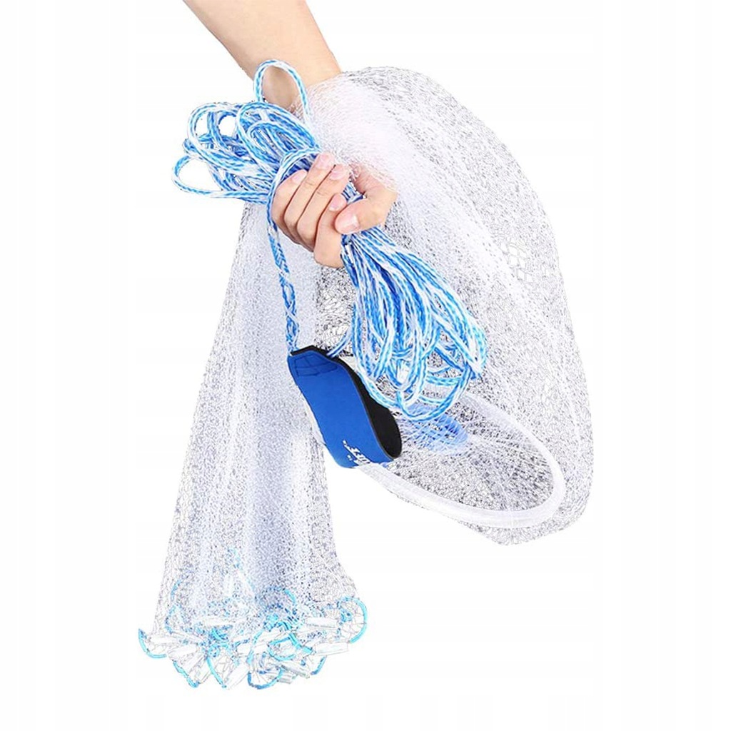 SIATKA NA RYBY, ŁATWA DO RZUCANIA SIEĆ RYBACKA 2.4M