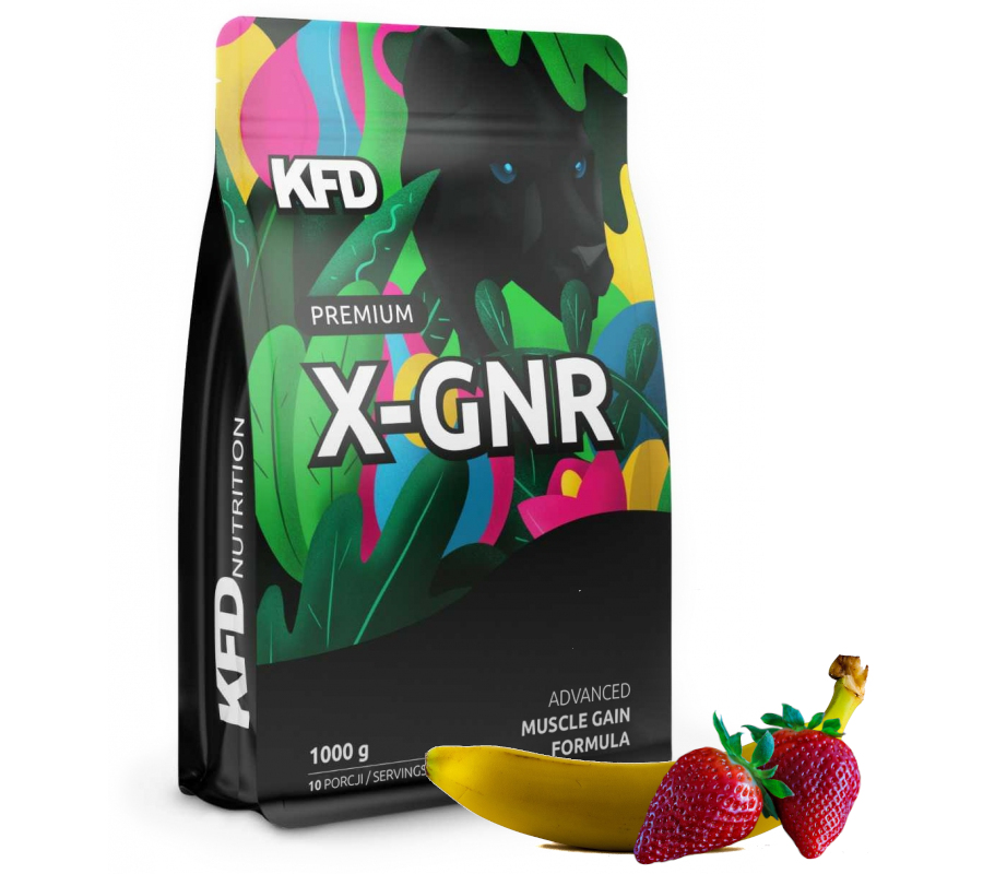 KFD Premium X-Gainer 1000 g Bananowo-Truskawkowy