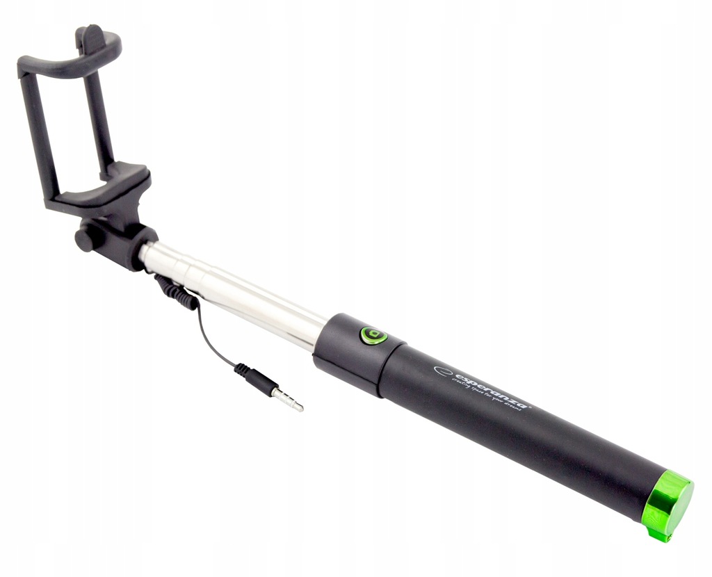 EMM120KG Monopod do selfie przewodowy czarno-ziel