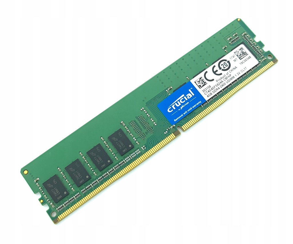 Pamięć RAM Crucial DDR4 4GB 2400MHz CL17 CT4G4DFS824A.C8FHP |Testowana| GW