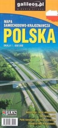 Mapa samoch-kraj. Polska 1:650 000 w.2020