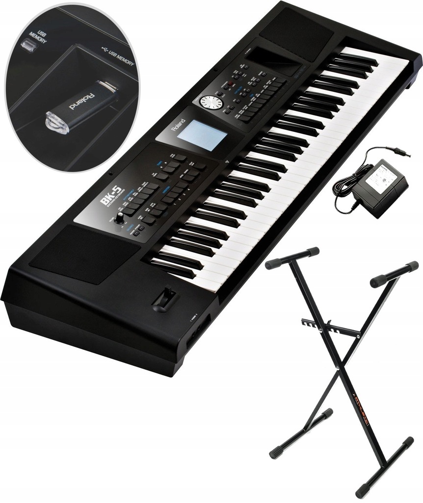 ROLAND BK-5 Keyboard 5 oktaw ze Statywem krzyżowym