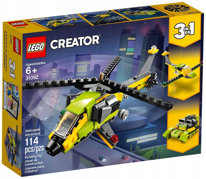 Lego Creator 31092 Przygoda z helikopterem 3w1