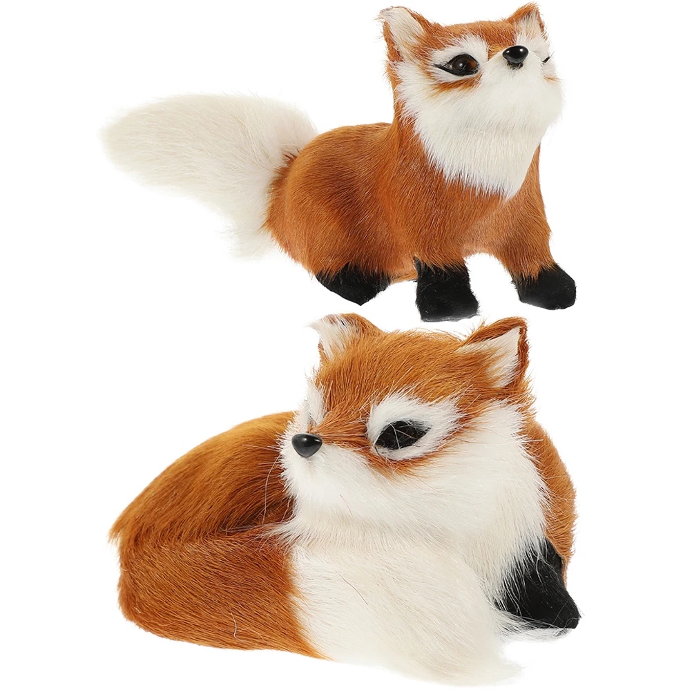 Standing Fox Doll Toys Decorations Home Plushie