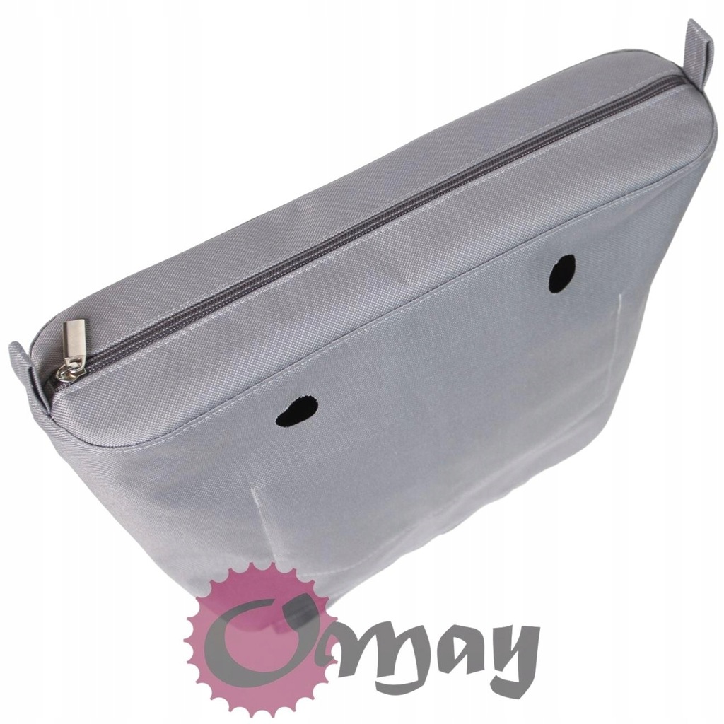 organizer OBAG MINI szary SZTYWNA GÓRA wkład Wodoodporny wnętrze OMAY