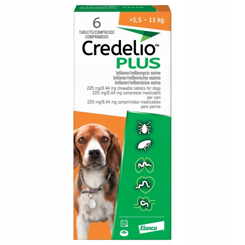 Credelio Plus 225mg / 8.44mg Chewable Tablets For