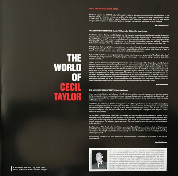 Купить Сесил Тейлор - пластинка The World Of Cecil Taylor, 180 г: отзывы, фото, характеристики в интерне-магазине Aredi.ru