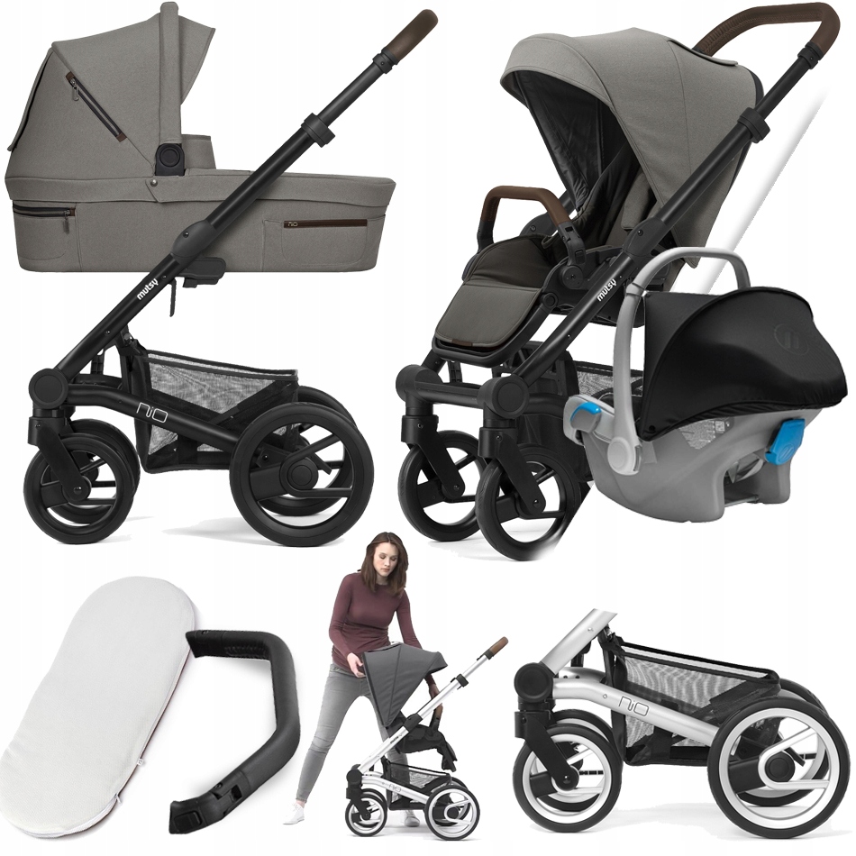 WÓZEK 3W1 MUTSY NIO JOURNEY TAUPE, BLACK, KITE+