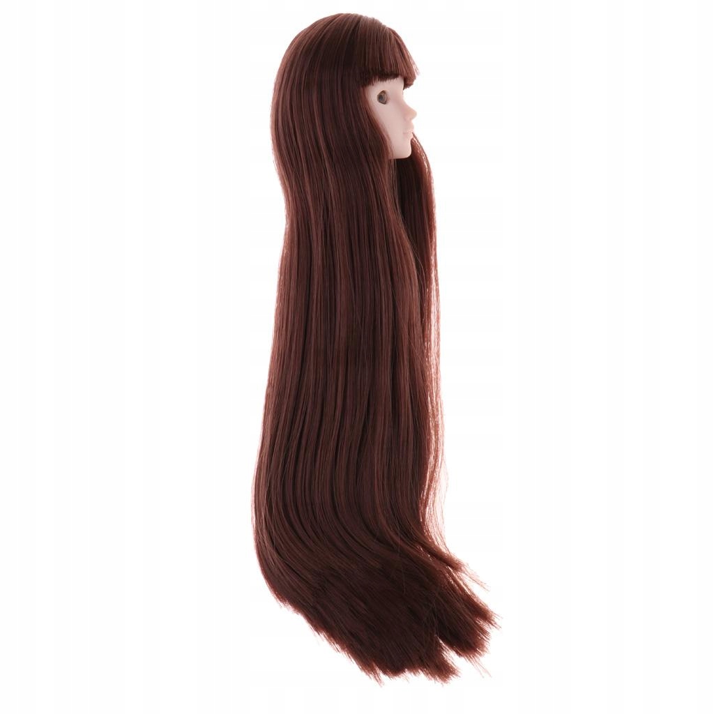 Doll Head with Long Hair, diy 2inch Dolls, /6 BJD