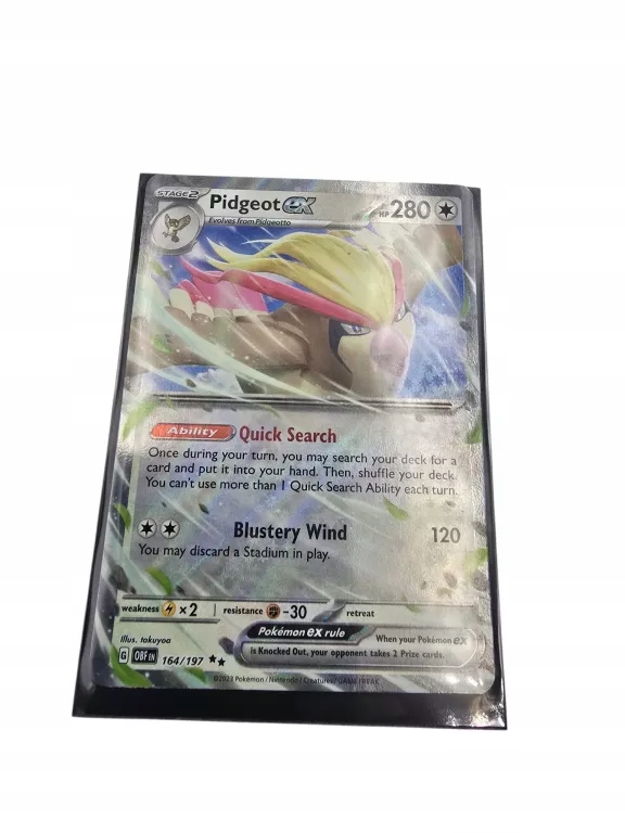 KARTA POKÉMON – OBSIDIAN FLAMES – 164/197 – PIDGEOT EX