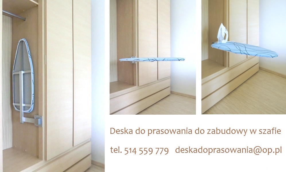 NOWOŚĆ deska do prasowania do zabudowy w szafie - 7248926583