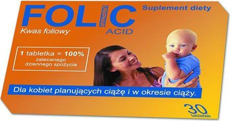 Folic acid 30 tabletek KWAS FOLIOWY z APTEKI
