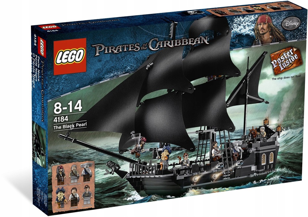 LEGO PIRACI Z KARAIBÓW 4184 CZARNA PERŁA STATEK