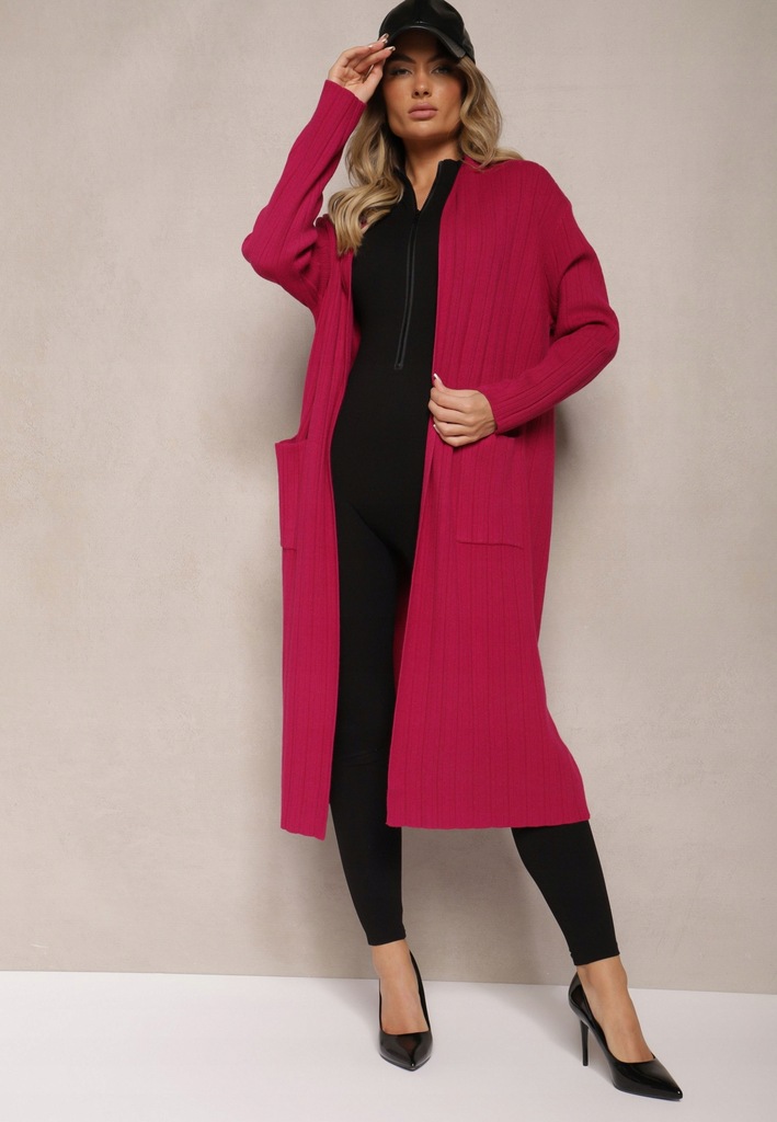 Renee Fioletowy Kardigan damski XL/XXL Zimowy