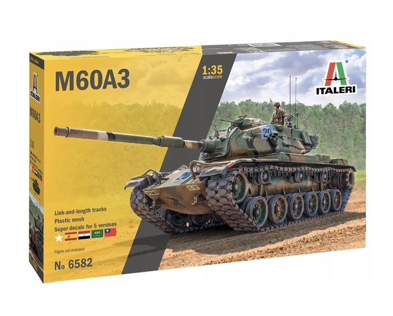 Italeri 6582 M60A3 Tank model czołgu w skali 1/35 do sklejania