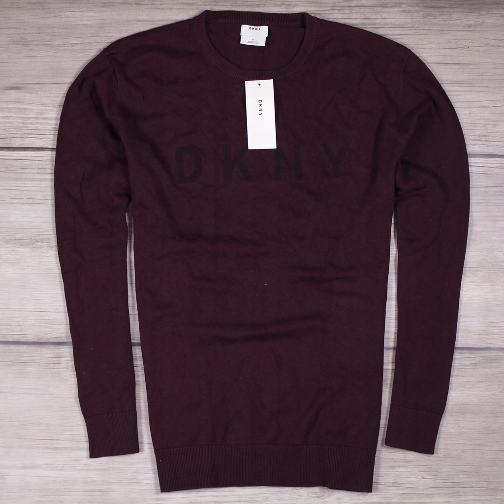 DKNY Męski Nowy Logowany Sweter Premium / XL