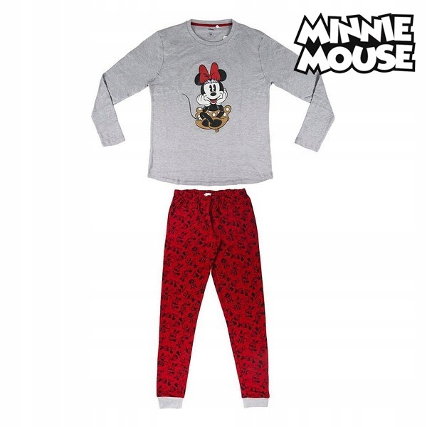 Piżama Dziecięcy Minnie Mouse 74845 Szary Czerwony