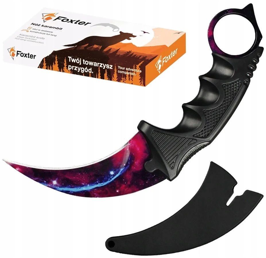 NÓŻ KARAMBIT CARAMBIT CS:GO PAZUR MIX KOLOR POKROWIEC 19CM