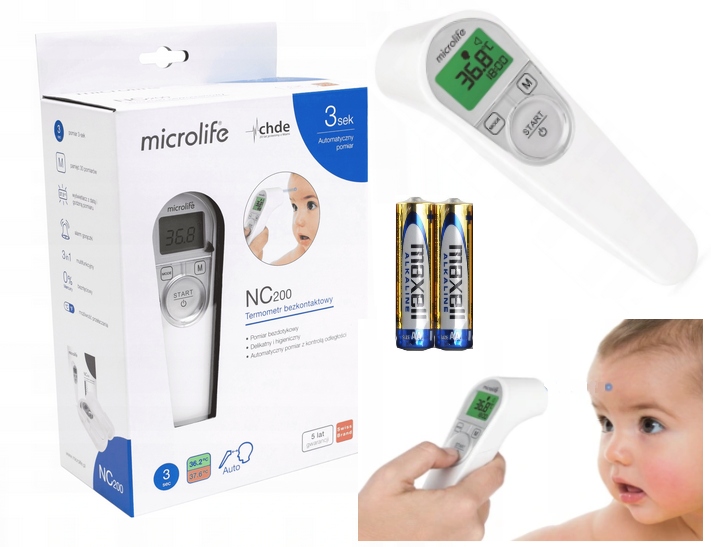 termometr bezdotykowy Microlife NC 200 + gratis