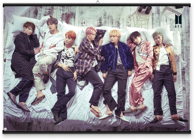 Купить Постер BTS Band Bangtan Bed Wall 91,5x61 см: отзывы, фото, характеристики в интерне-магазине Aredi.ru