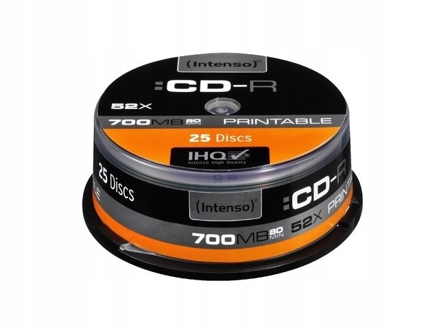 INTENSO CDR 700MB Printable (25 Cake)