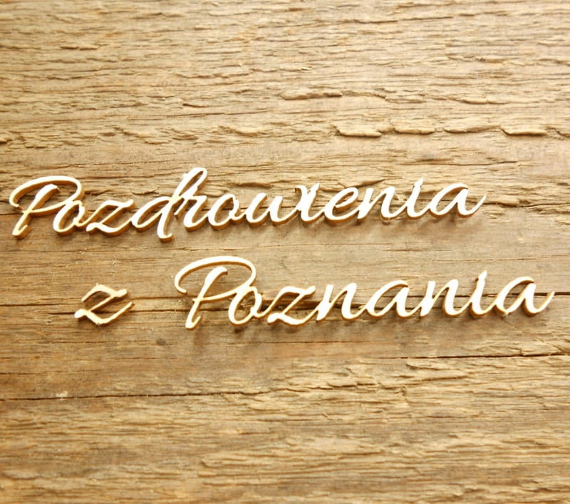 Tekturka napis Pozdrowienia z POZNANIA (2 szt)