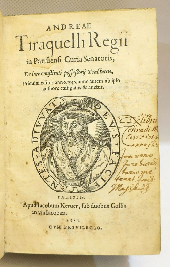 1553 Andre Tiraqueau Francois Rabelais Prawo