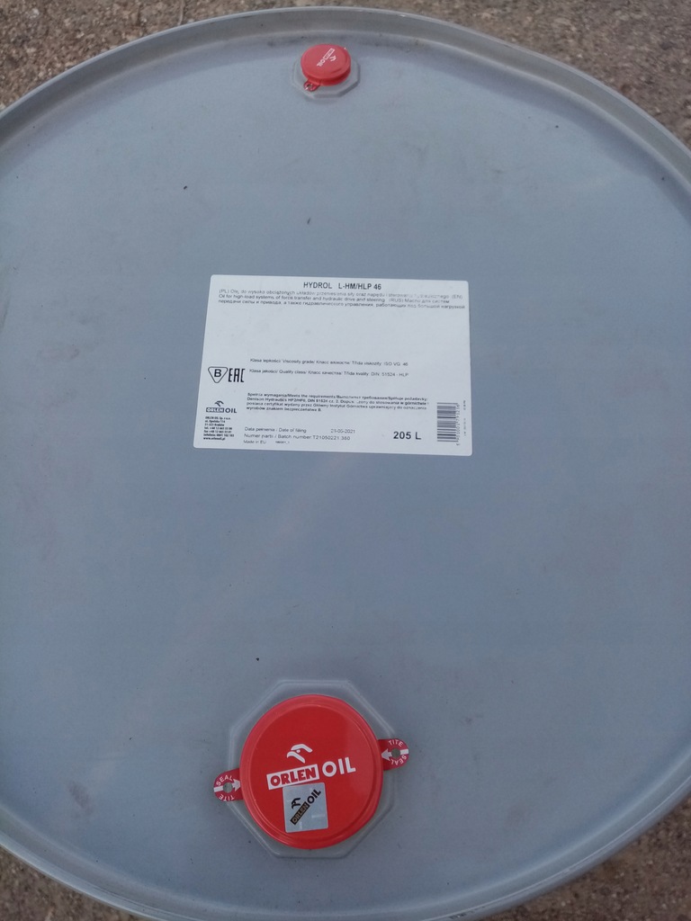 ORLEN OIL HYDROL HM/HLP 46 205L. OLEJ HYDRAULICZNY 11969263744