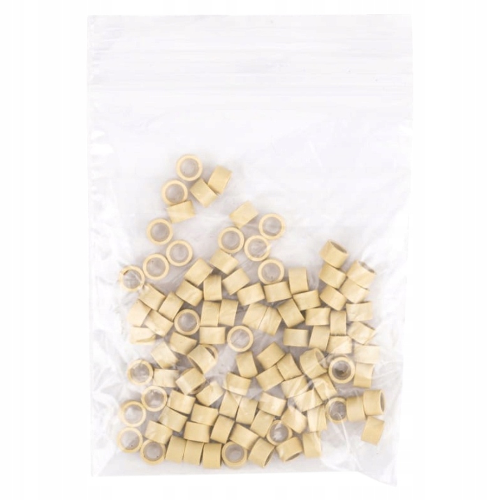 100x Mikroringi Z Silikonem Do Przedłużania Włosy Naturalne 4,5mm Nr12