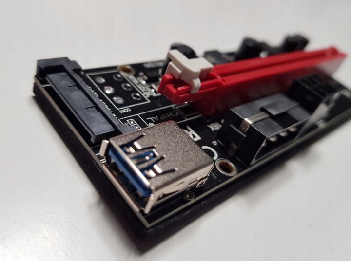 Taśma Riser USB3.0 PCI-E 1x-16x 6PIN SATA 009S