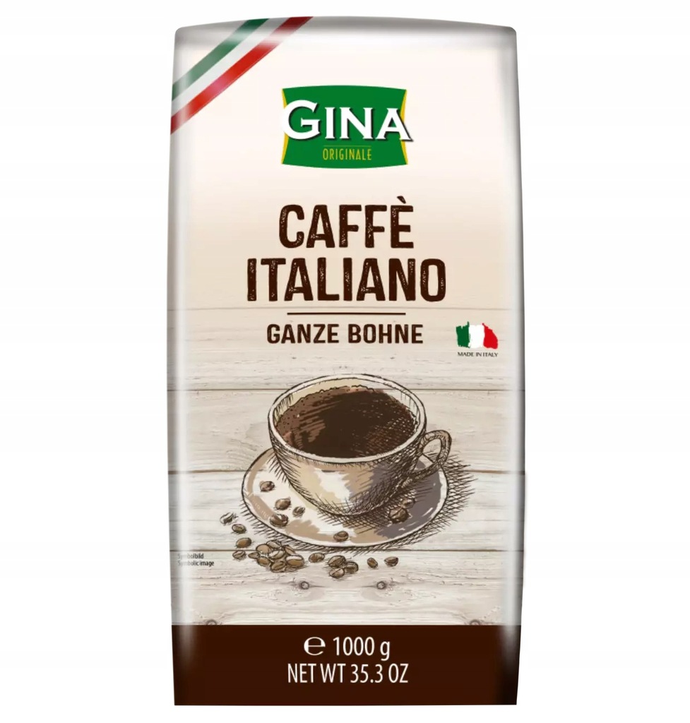 CHEMIA Z NIEMIEC Gina Kaffee Italiano Kawa Ziarnis