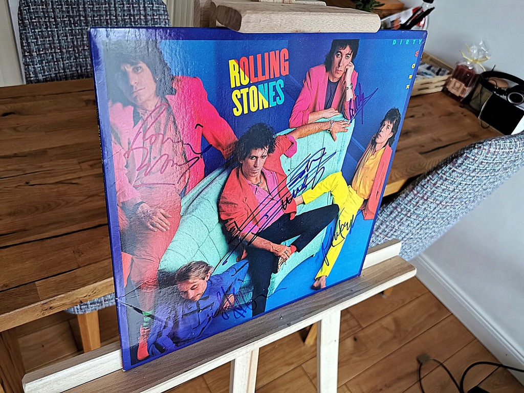 The Rolling Stones Dirty Work z autografami