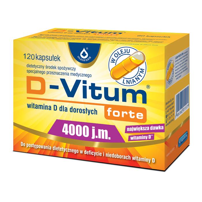 D Vitum Forte 4000 Jm 120 Kapsułek Zdrowe Kości