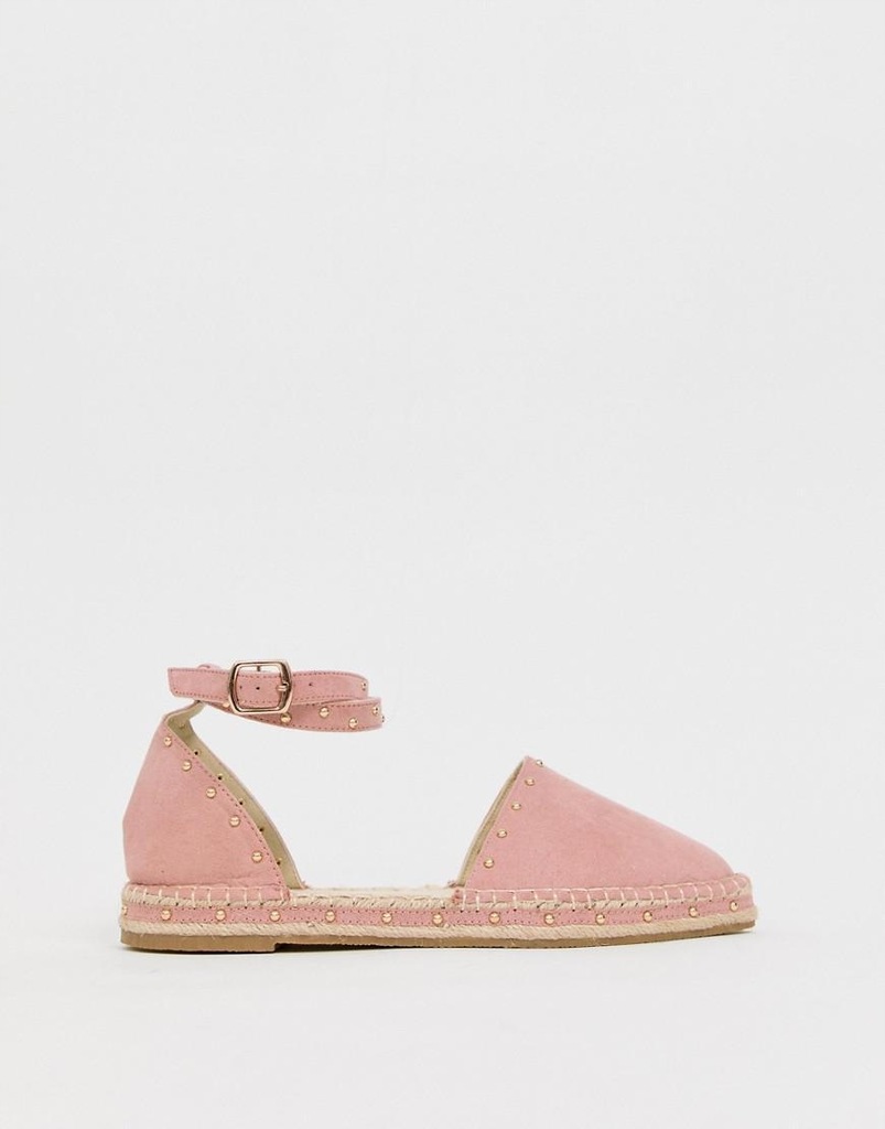 ASOS DESIGN__XZX RÓŻOWE ESPADRYLE ZAPINANE__42