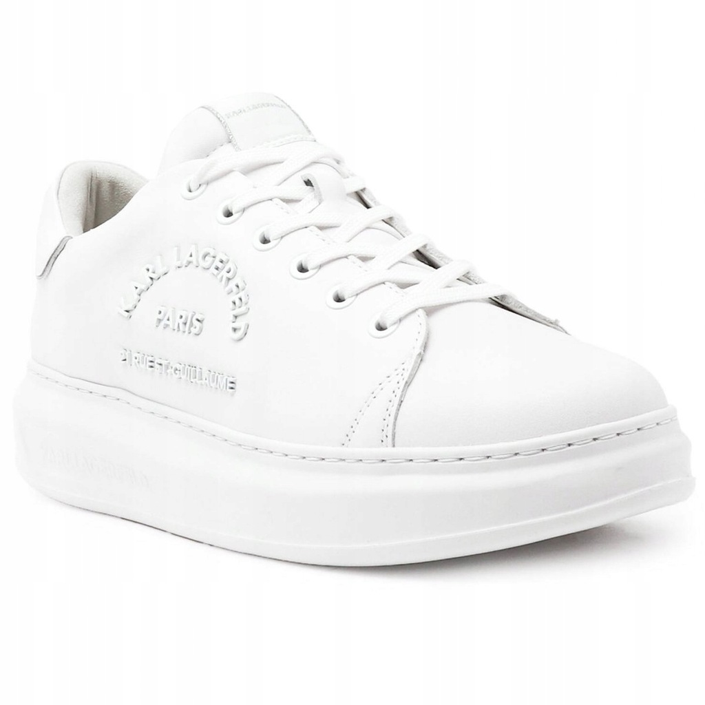 Karl Lagerfeld buty męskie skóra białe logo KL52539-01W 40