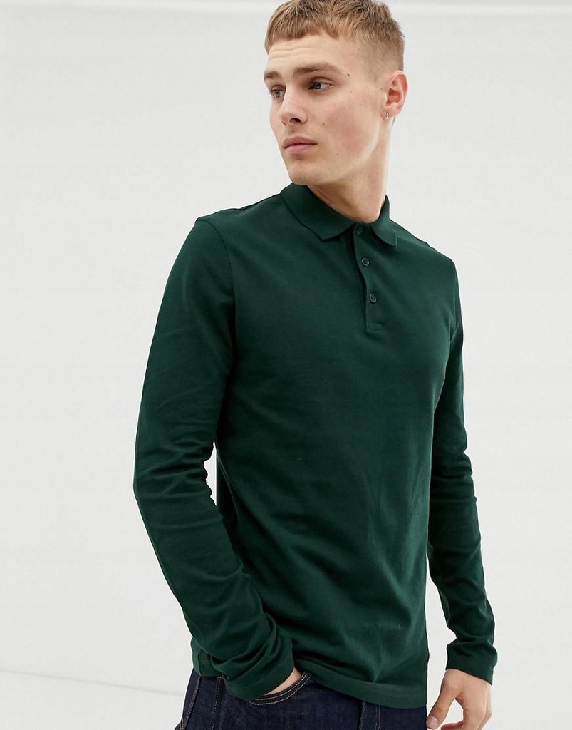 ASOS DESIGN_XDI KOSZULKA POLO Z DŁUGIM RĘKAWEM_XXL