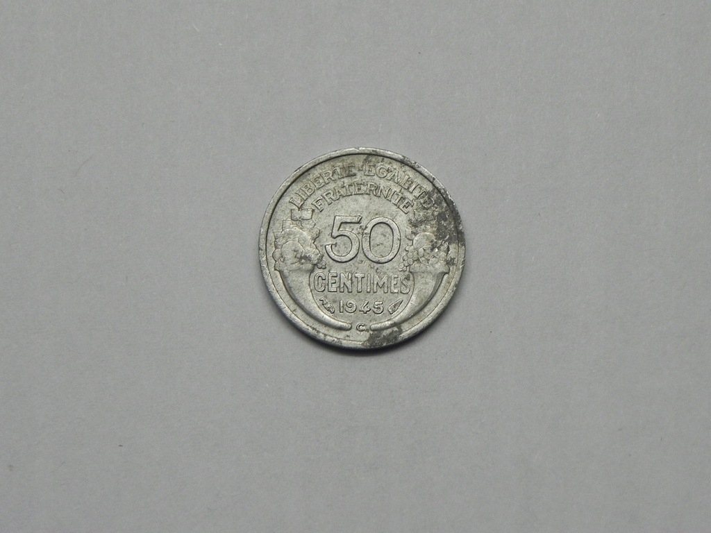 38950/ 50 CENTIMES 1945 C FRANCJA RZADKA