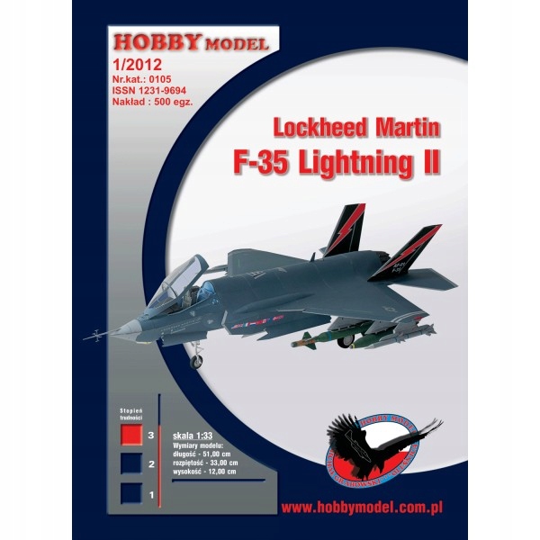 F-35 Lightning, skala 1:33, Hobby Model