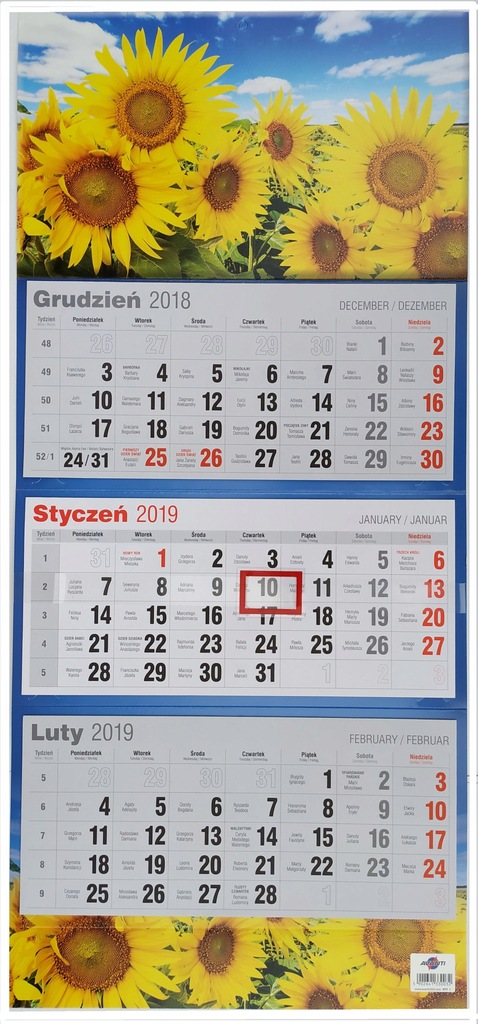 Купить Трехсторонний настенный календарь на 2019 год ВИДЫ ПЕЙЗАЖ: отзывы, фото, характеристики в интерне-магазине Aredi.ru