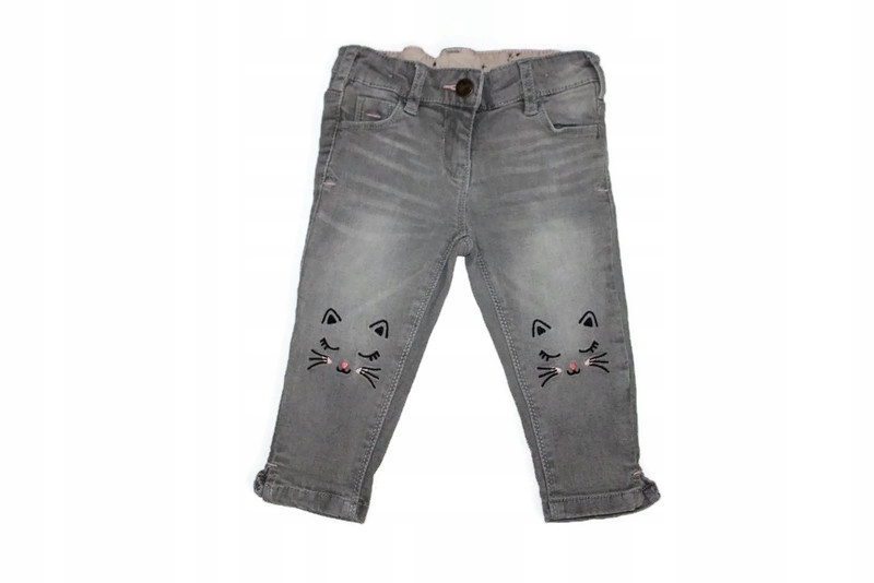 ae664*C&A*Spodnie szare jeans kotki 7 / 8 92