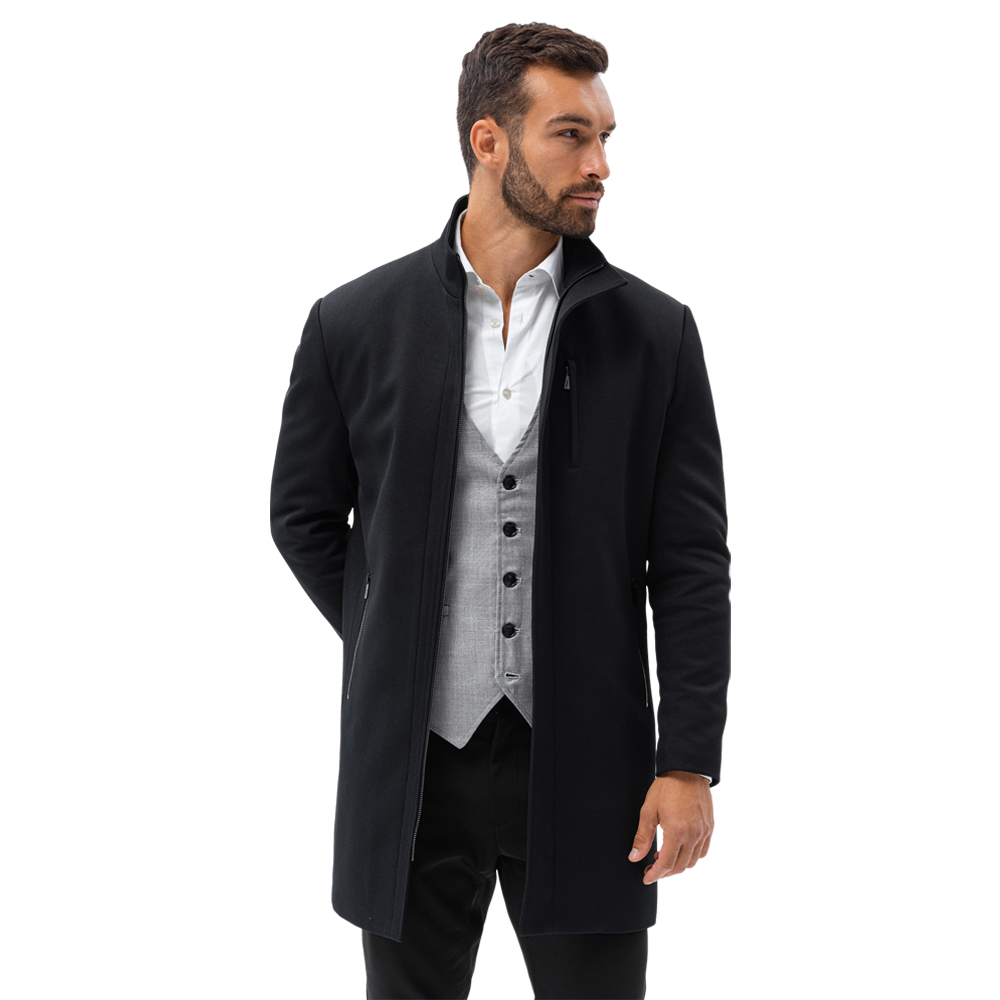 Купить Элегантное мужское зимнее пальто C430 черное L: отзывы, фото, характеристики в интерне-магазине Aredi.ru